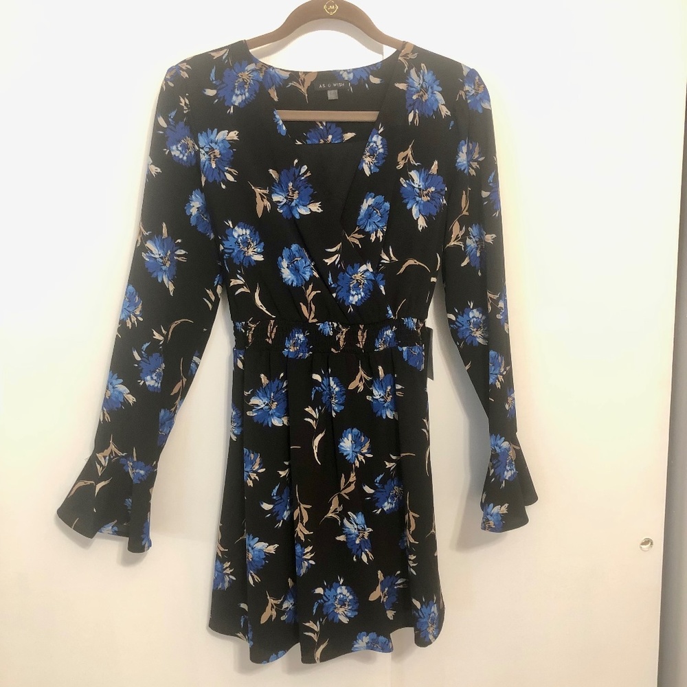 As U Wish  Juniors Long Sleeve Dress